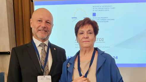 President of the Supreme Court of the Czech Republic Petr Angyalossy with the President of the Supreme Court of Greece Ioanna Klapa-Christodoulea